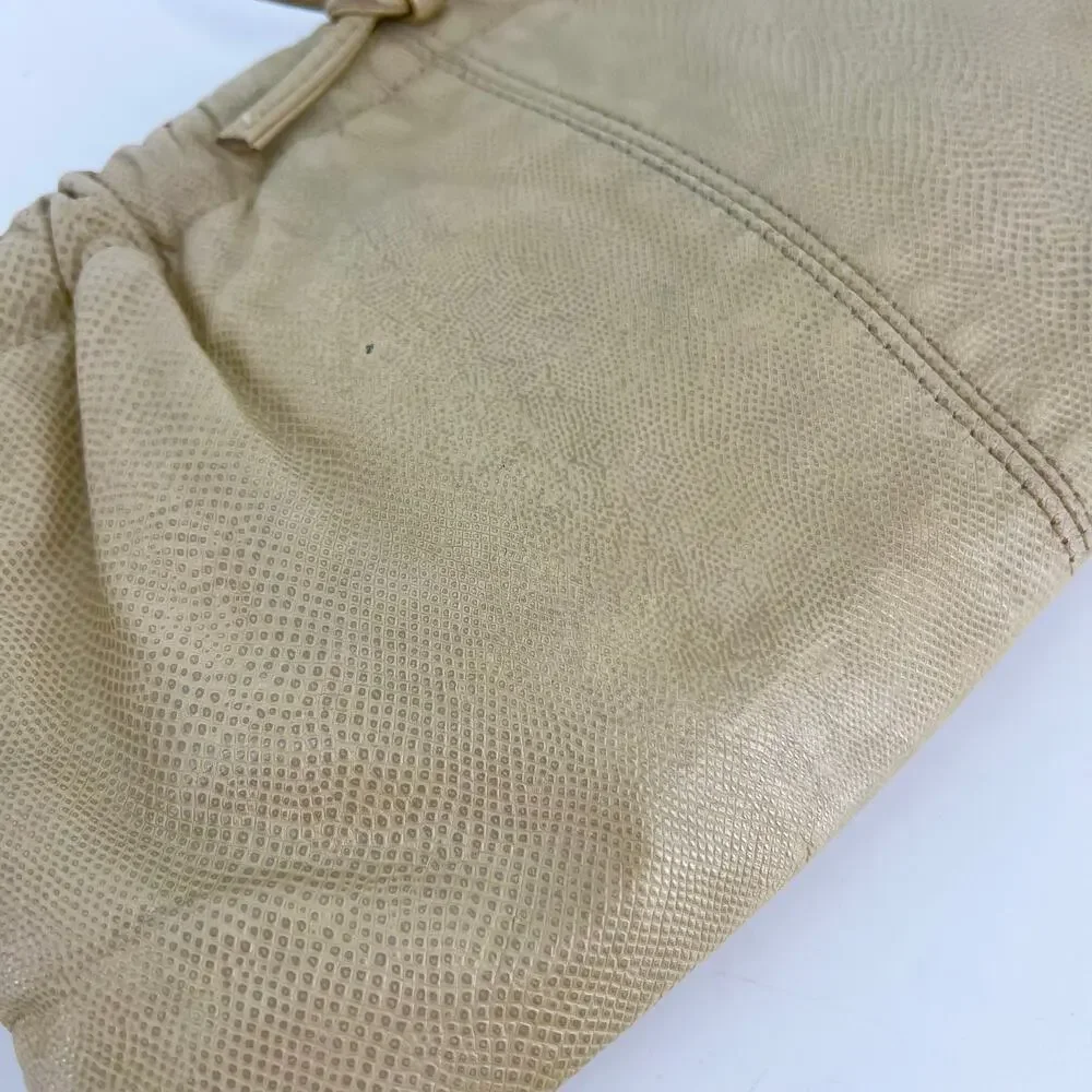 80s beige clutch bag Carlos Falchi 1980s vintage